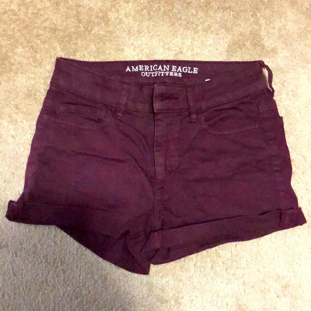American Eagle burgundy shorts